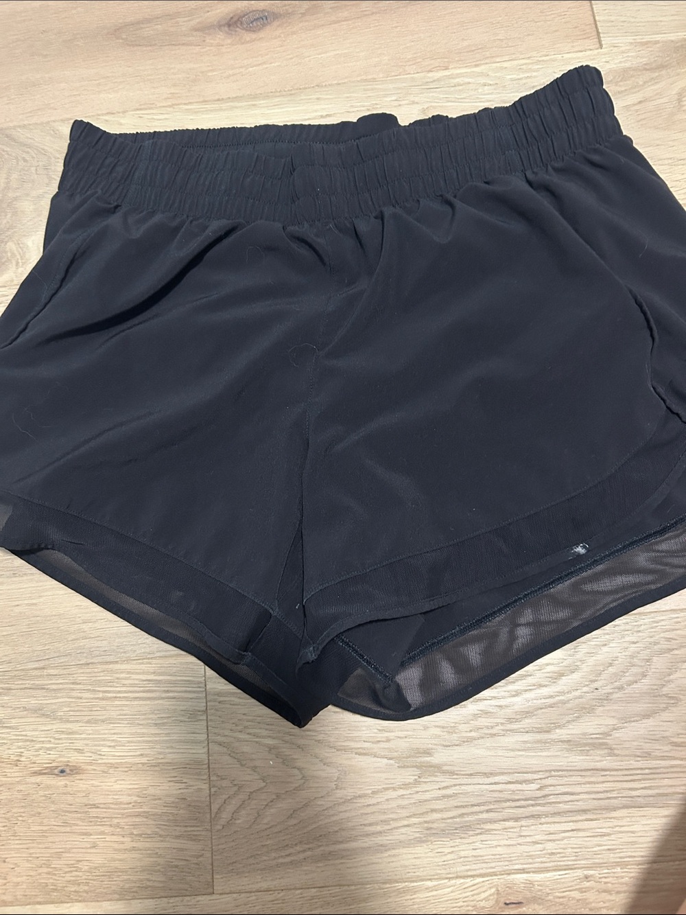 Athleta Women's rights Black Elastic Waist Running Shorts